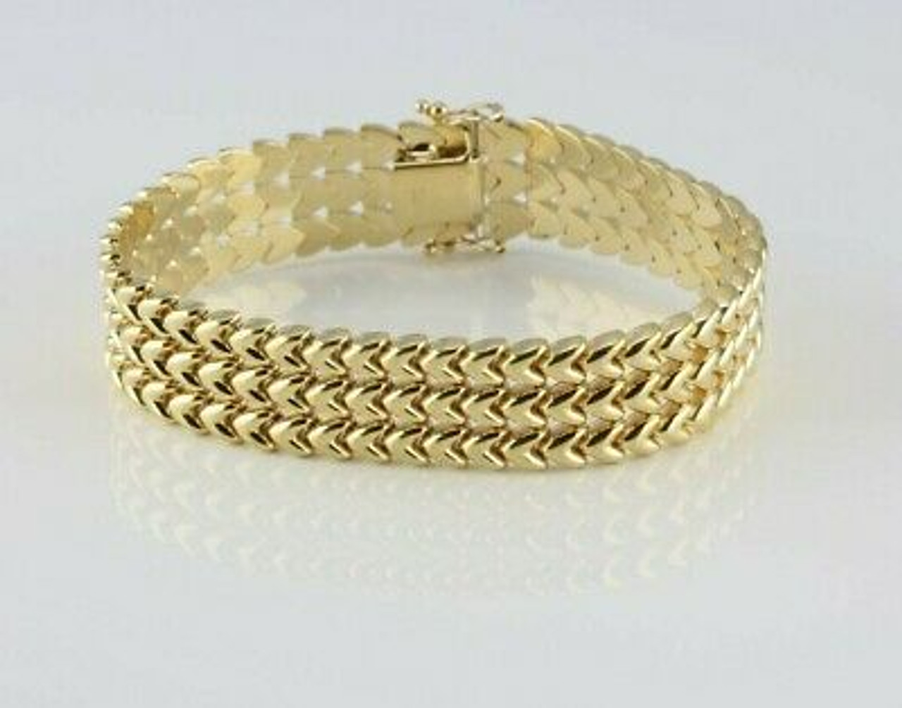 Flat Curb Chain Bracelet Gold Vermeil - Cleo Chain | Nejim
