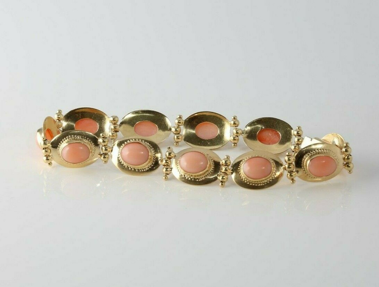 Antique Natural Mediterranean Red Coral Bracelet, Three Strands, Gold  Plated 800 Silver Clasp, 18.5 Cm 21.9 Grams - Etsy