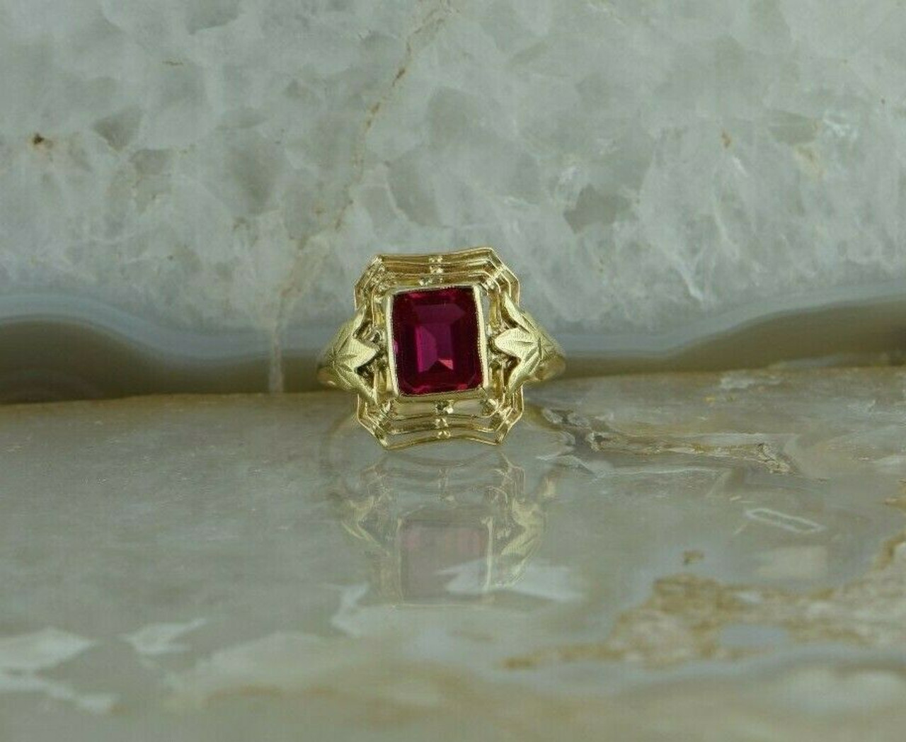 Ruby & Diamond Three Stone Ring Enquire About Similar