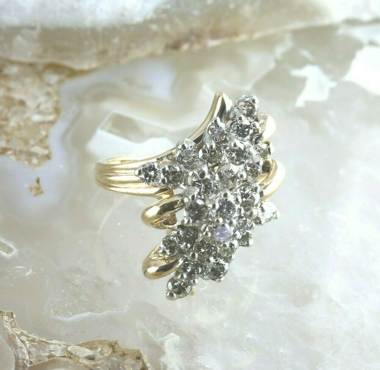 Antique Marquise Shaped Diamond Cocktail Ring | New York Jewelers Chicago