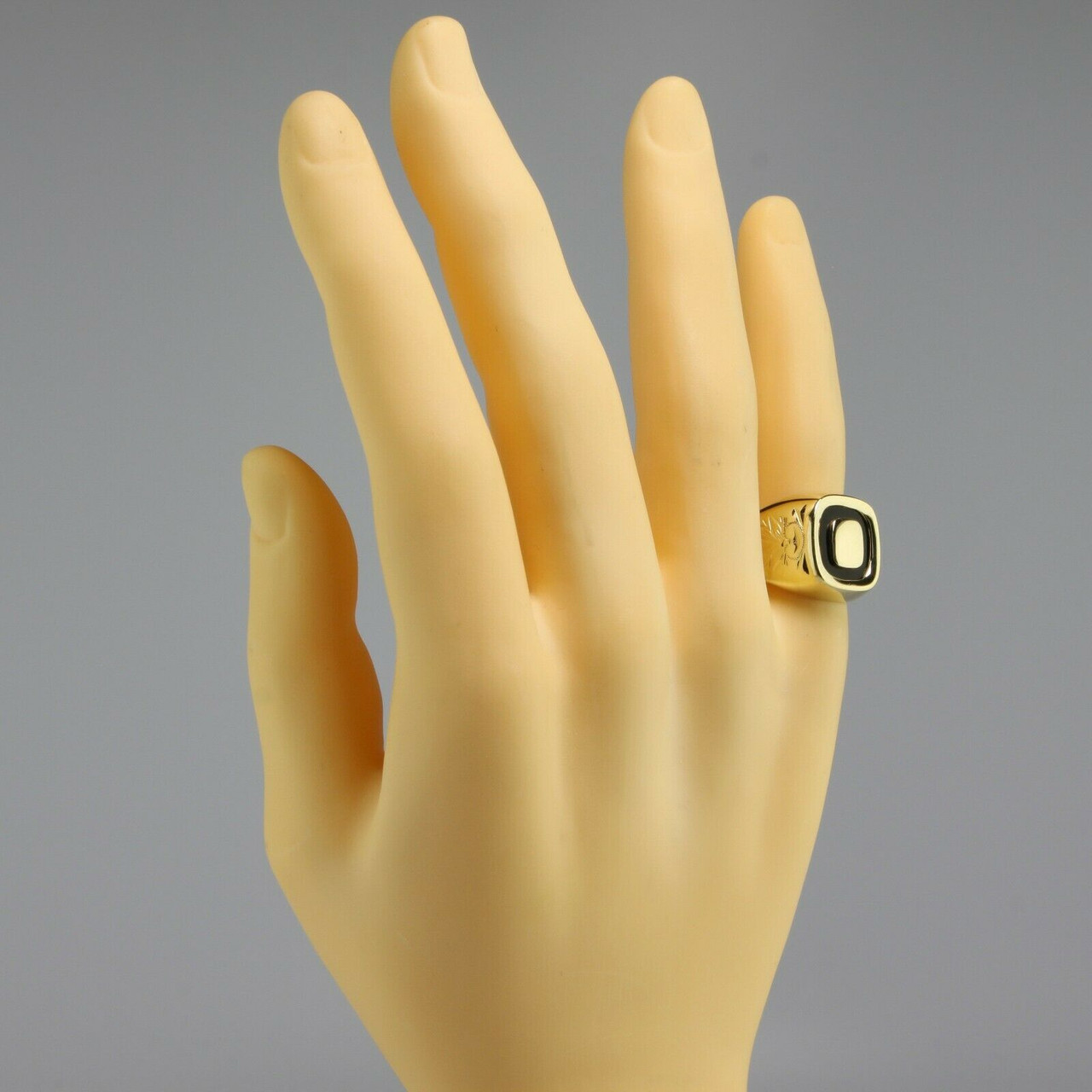 Men's Vintage 14K YG Black Onyx Signet Ring, Size 10, Circa 1950 - Colonial  Trading Company