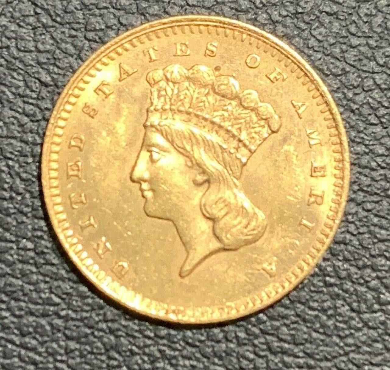 1862 Indian Princess, Large Head, United States $1 Gold Type III