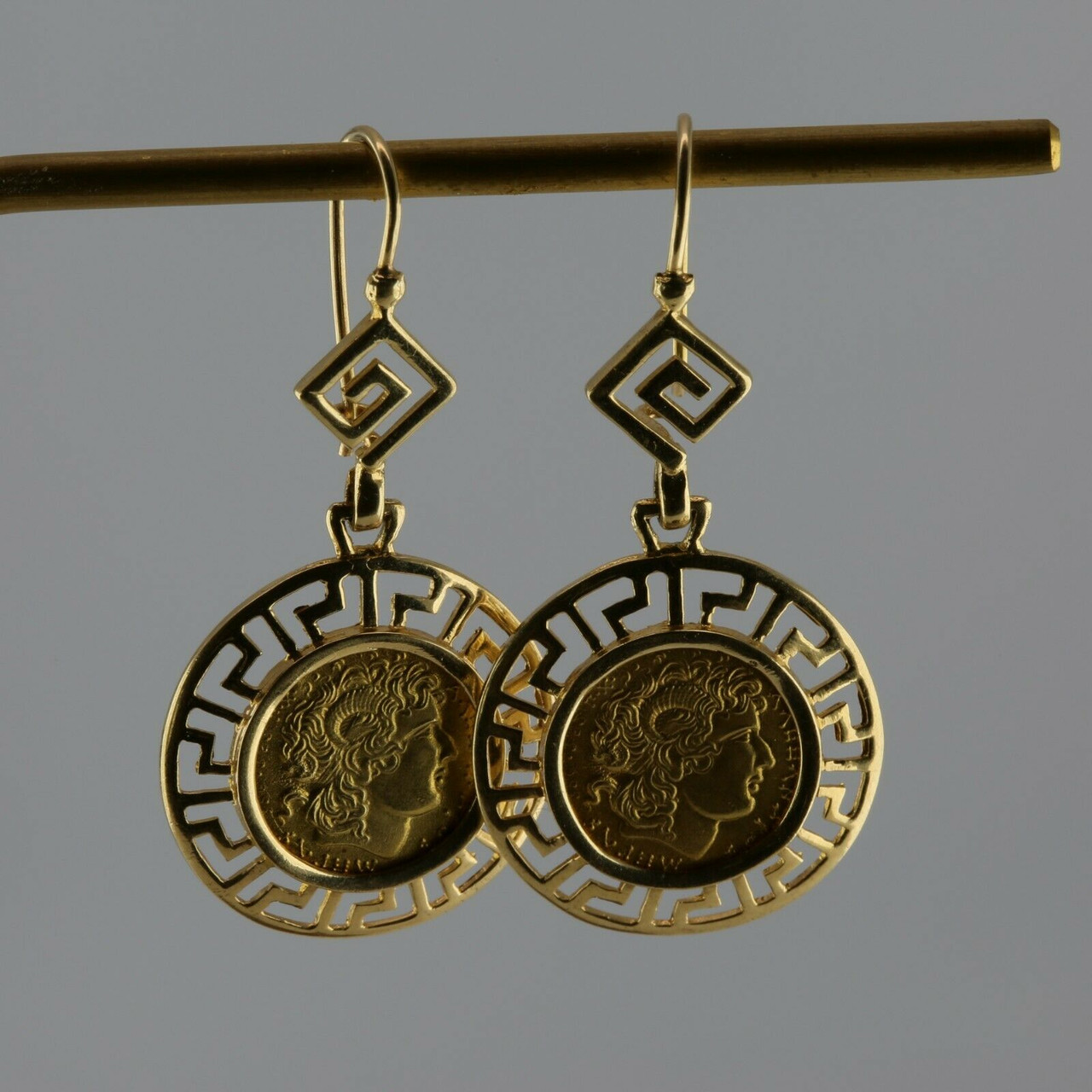 Gold Coin Earrings by Baslamroot Jewelry - Balsamroot Jewelry