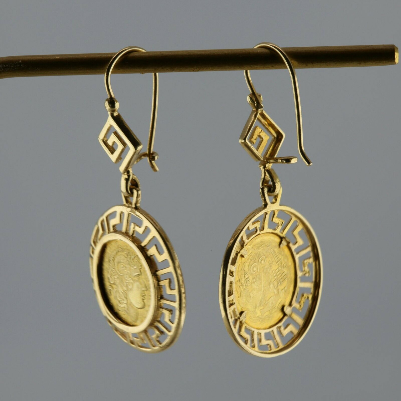 Gold Coin Drop Earrings For Women - Islamic Middle East Fashion Jewelry