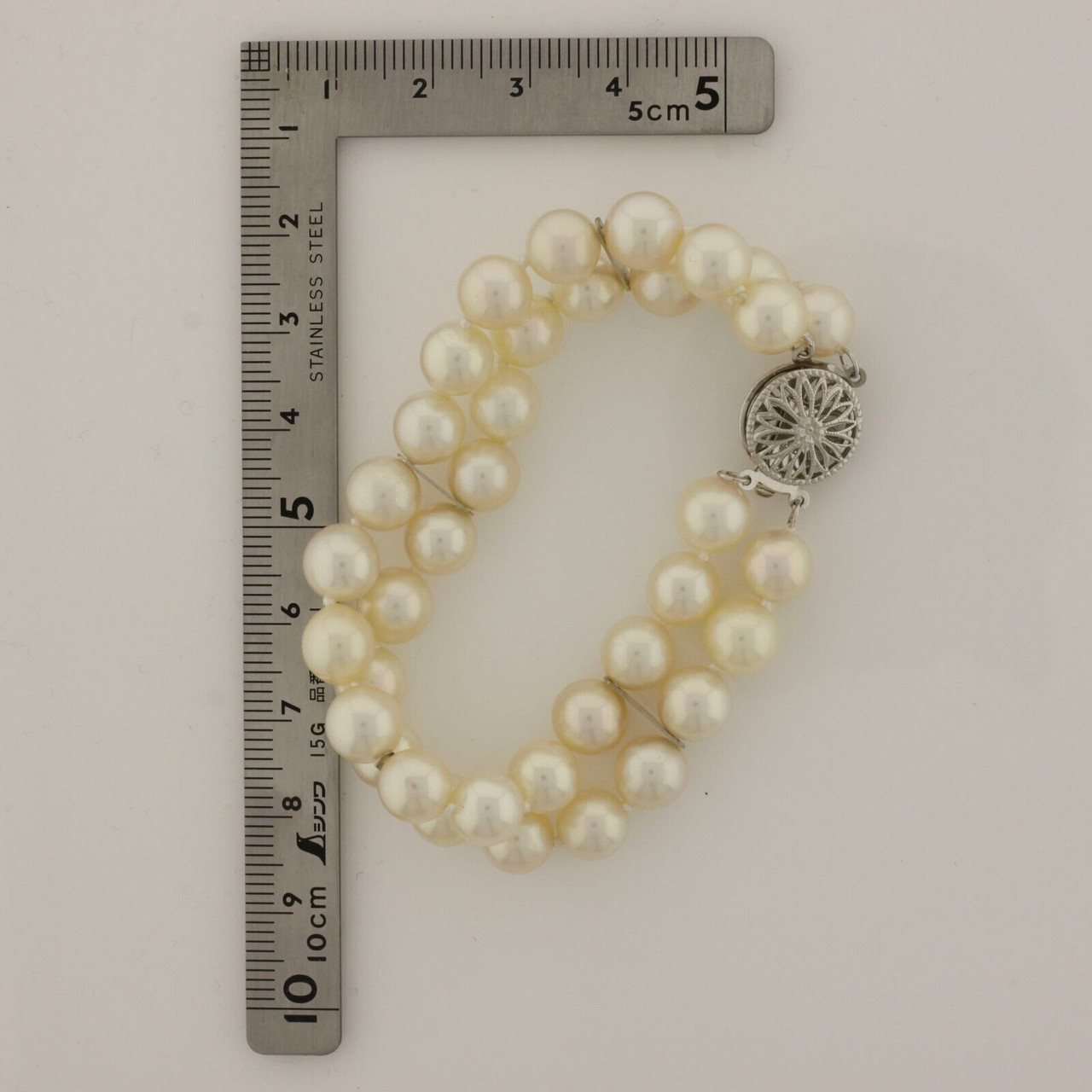 Large 9mm Real Fresh Water Pearl Bracelet 8 Inches Long Great Gift for Mom  | eBay