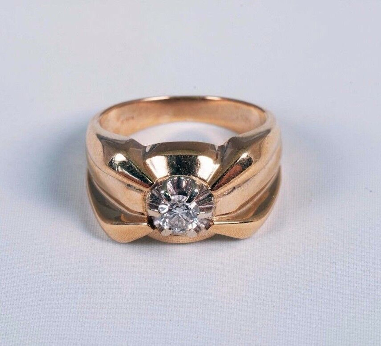 Men's Ring Diamond Cut 22K 23K 24K Thai Baht Yellow Gold Plated Jewelry |  eBay