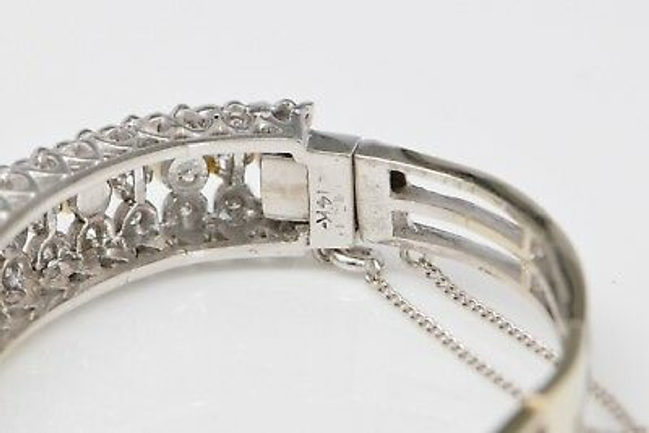C. 1990 Vintage Tiffany Jewelry Sterling Silver I Love You Bangle  Bracelet