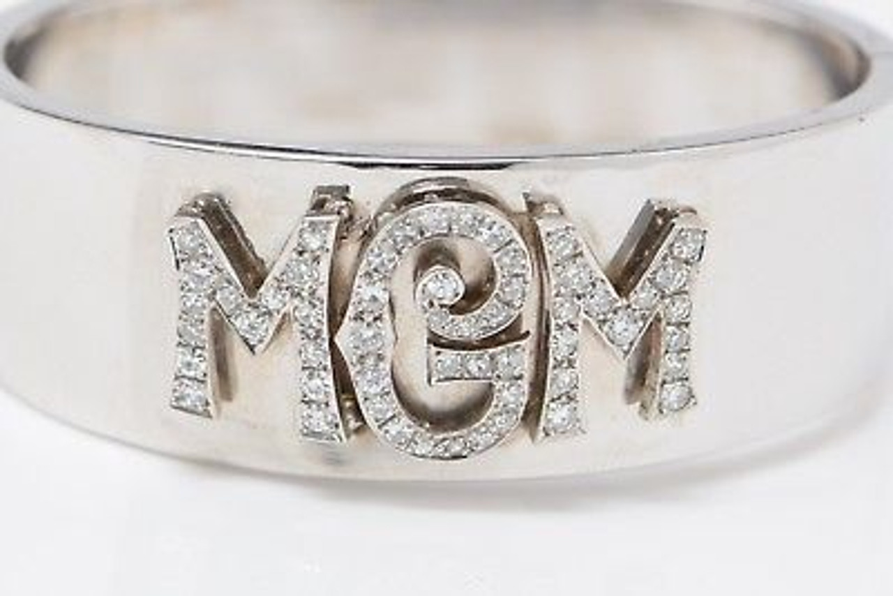 Classic Monogram Bracelet 14K White Gold