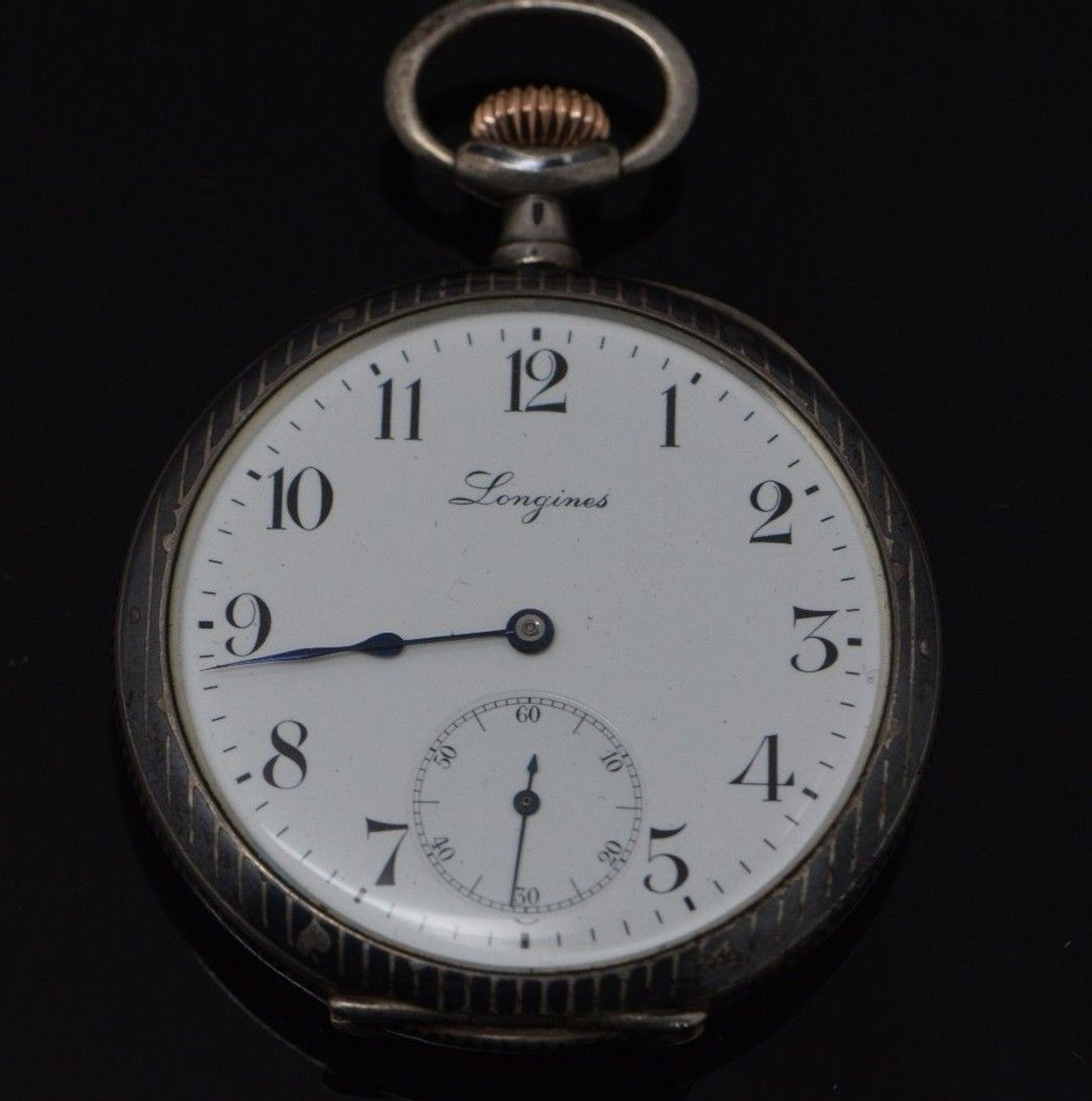 Lucky Card Player's Longines Silver Pocket Watch - Colonial