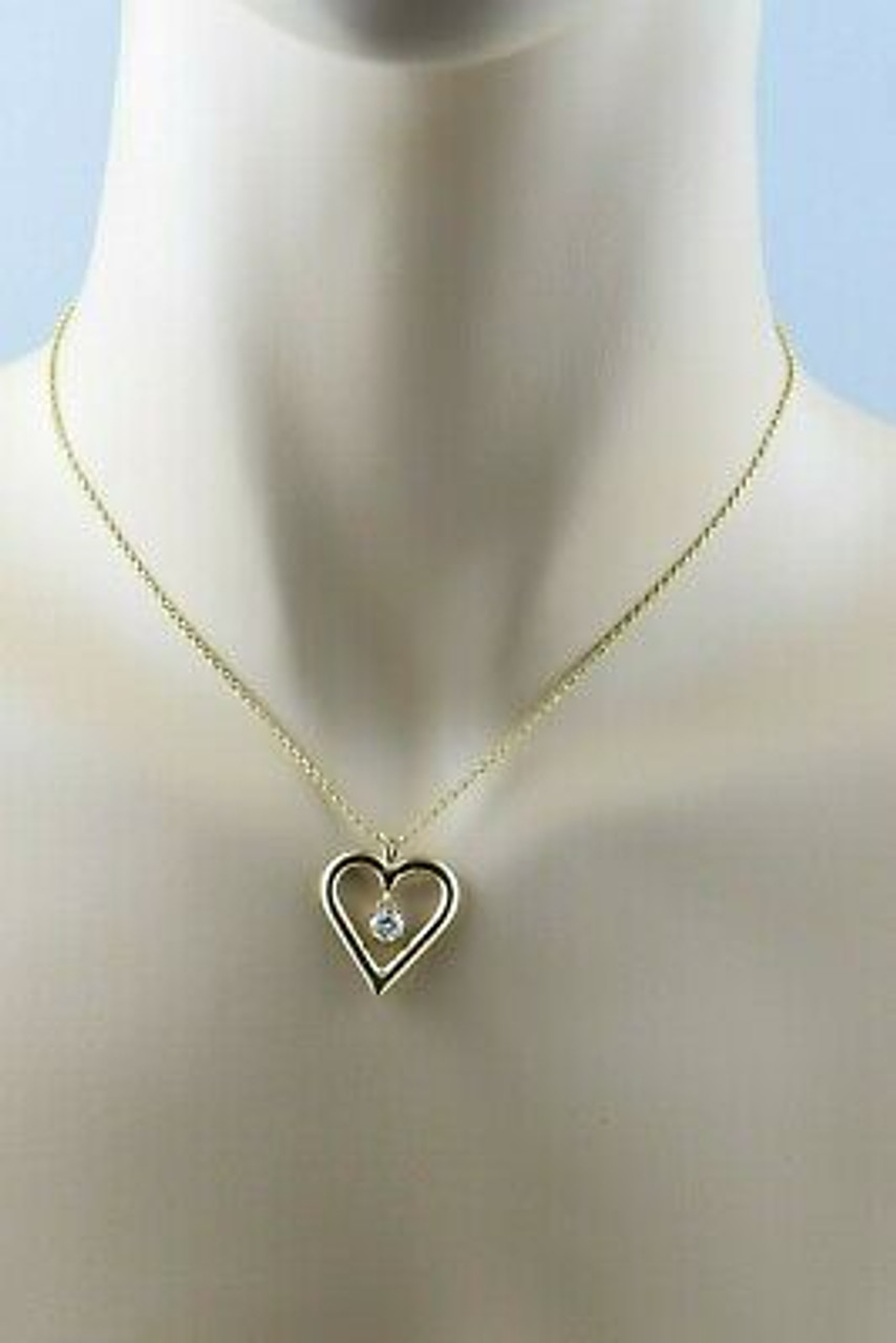 0.30ct Floating Pear Diamond Solitaire Heart Necklace – 770 Fine Jewelry