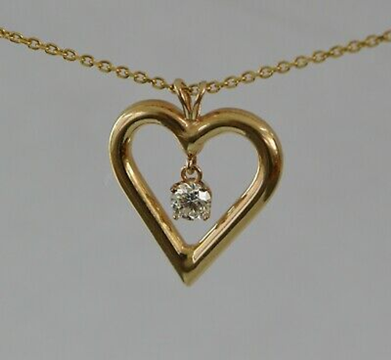 Gold Celebration 10K Gold Floating Heart Pendant Necklace | The Pen Centre