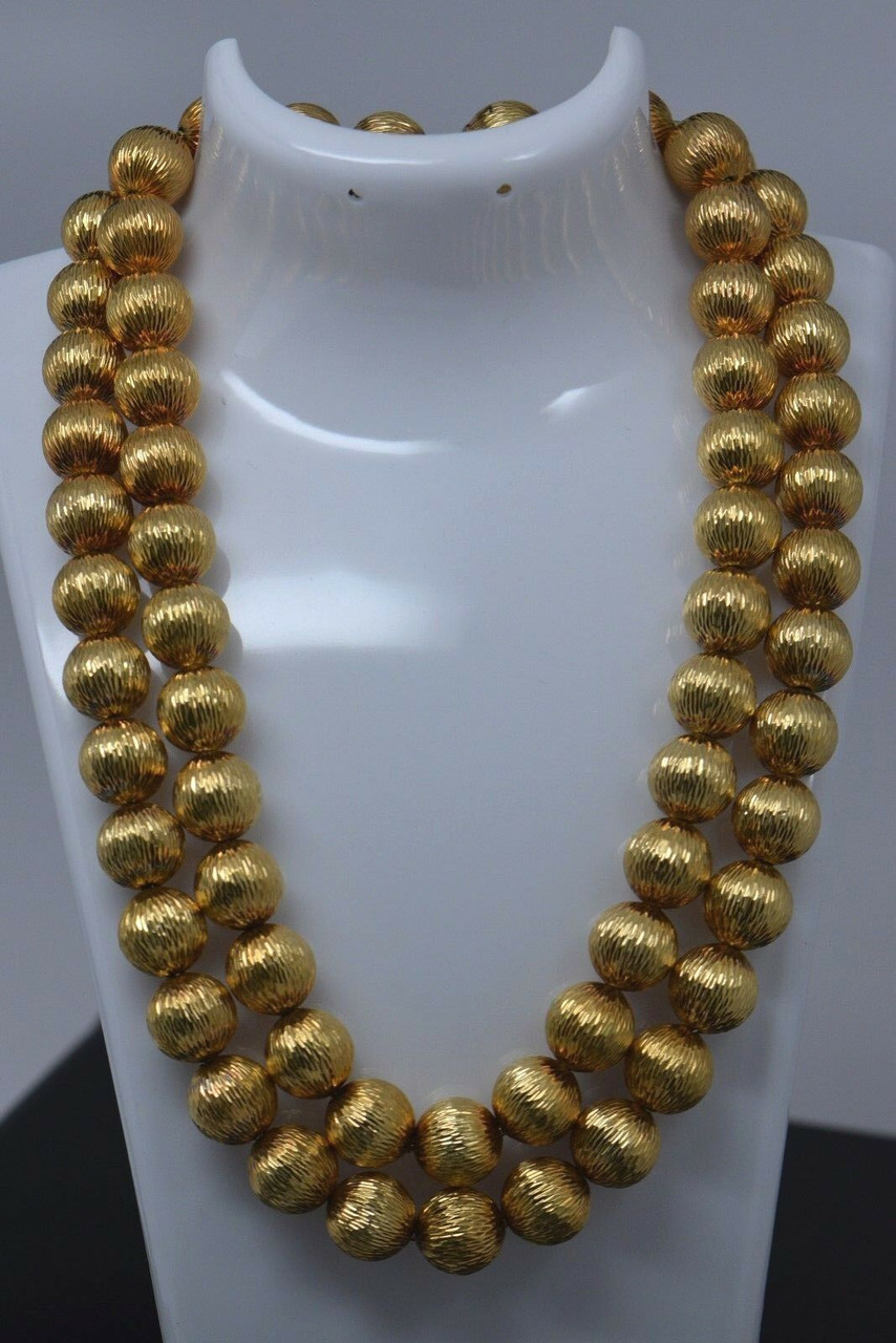 Antique 18K Gold Victorian Gold Beaded Collar Necklace, circa 1860 (item  #1433773)