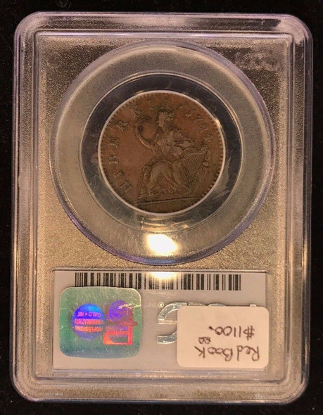 1724 Hibernia Half Penny PCGS AU-53