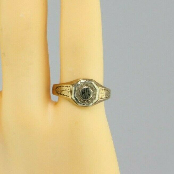 Men's Vintage 10K Yellow Gold CHS 1925 Class Ring, Ring Size 9.75