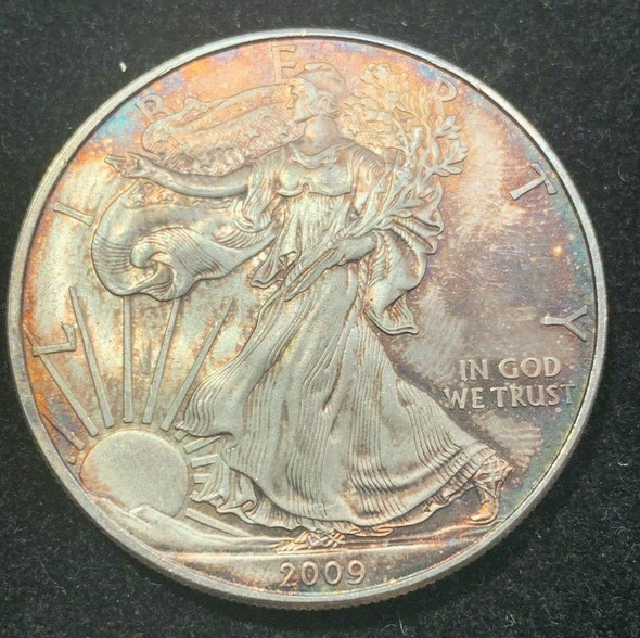 2009 American Silver Eagle Toned Coin no.1