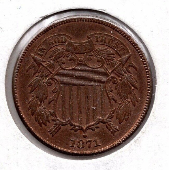 1871 Two Cent Piece