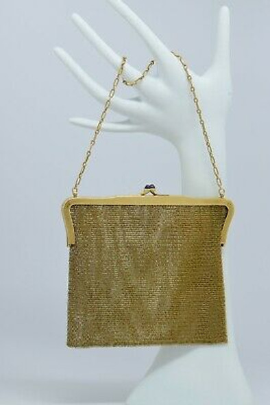 14K Gold Fabulous Flapper Purse Solid Gold Excellent Condition, Circa 1920's