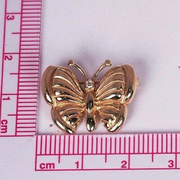 14K Yellow Gold "Butterfly" Brooch/Pin with Diamond