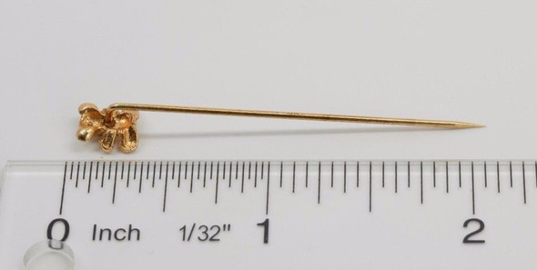 Vintage 14k Yellow Gold Teddy Bear Stick Pin