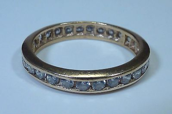 10K Yellow Gold and Cubic Zircorina Ring, size 7