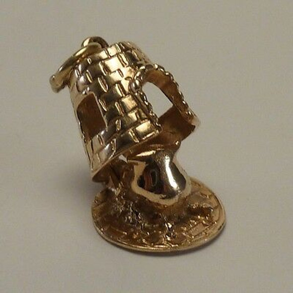 14K Yellow Gold Pottery Kiln Charm (articulated)