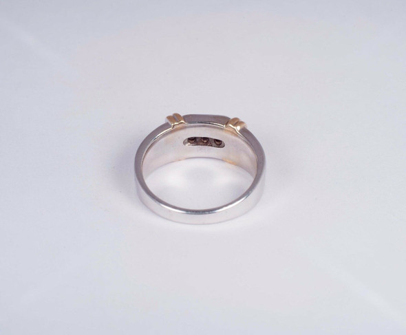 14K White and Yellow Gold Men's .50 ct. tw. Diamond Ring , size 8.75