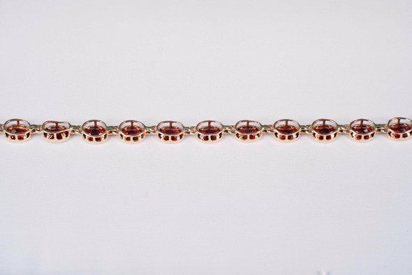 14K Yellow Gold app. 10 ct. tw. Garnet Bracelet, 7.25" long