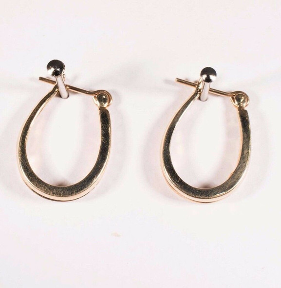 14K Yellow Gold Diamond Hoop Style Earrings app. 1/3 ct. tw.