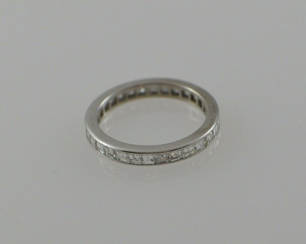 Superb Platinum Anniversary Band with 3 ct. tw. Square Cut Diamonds, Size 6.5