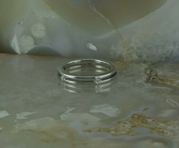 18K White Gold Chimento Diamond Ring Size 6.25 Circa 2000