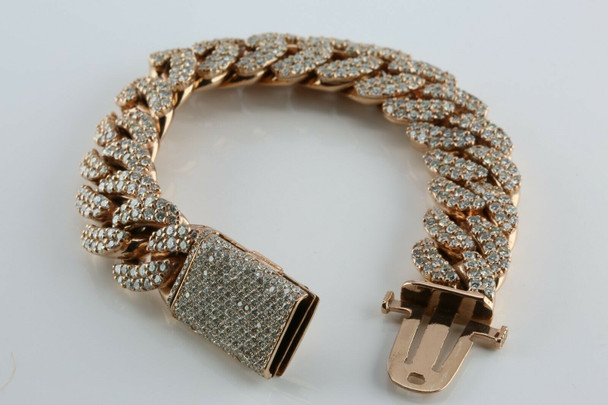 Super Hip-Hop Diamond Studded Cuban Link Bracelet by Avianne