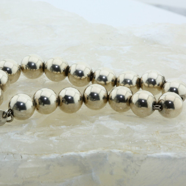 Tiffany Bead Bracelet, 8mm Beads, Chain Strung, 7 inch