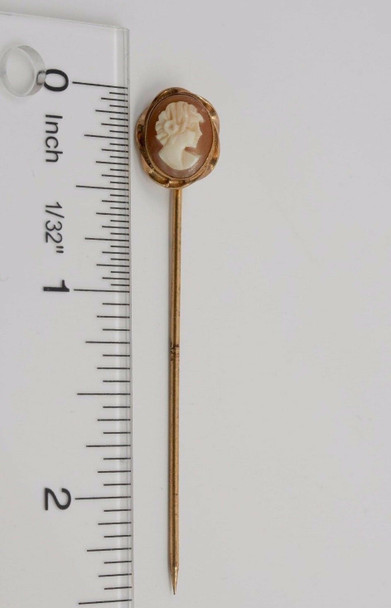 Vintage Gold Filled Cameo Stick Pin