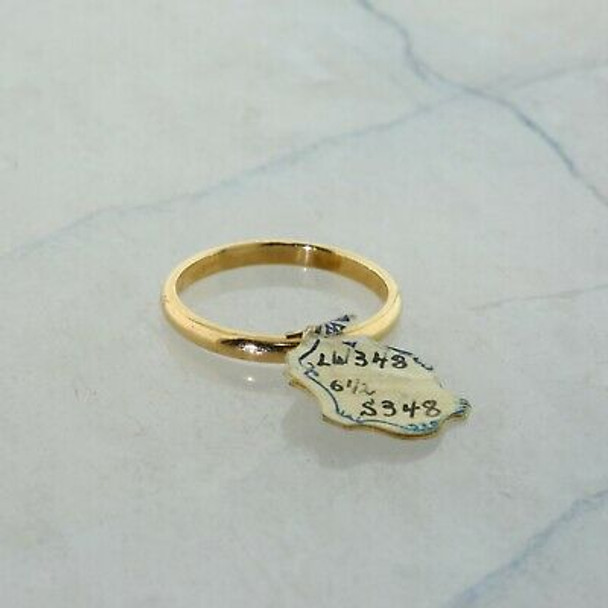 14K Yellow Gold New Old Stock Wedding Band with Tag Size 6.25 Circa 1930