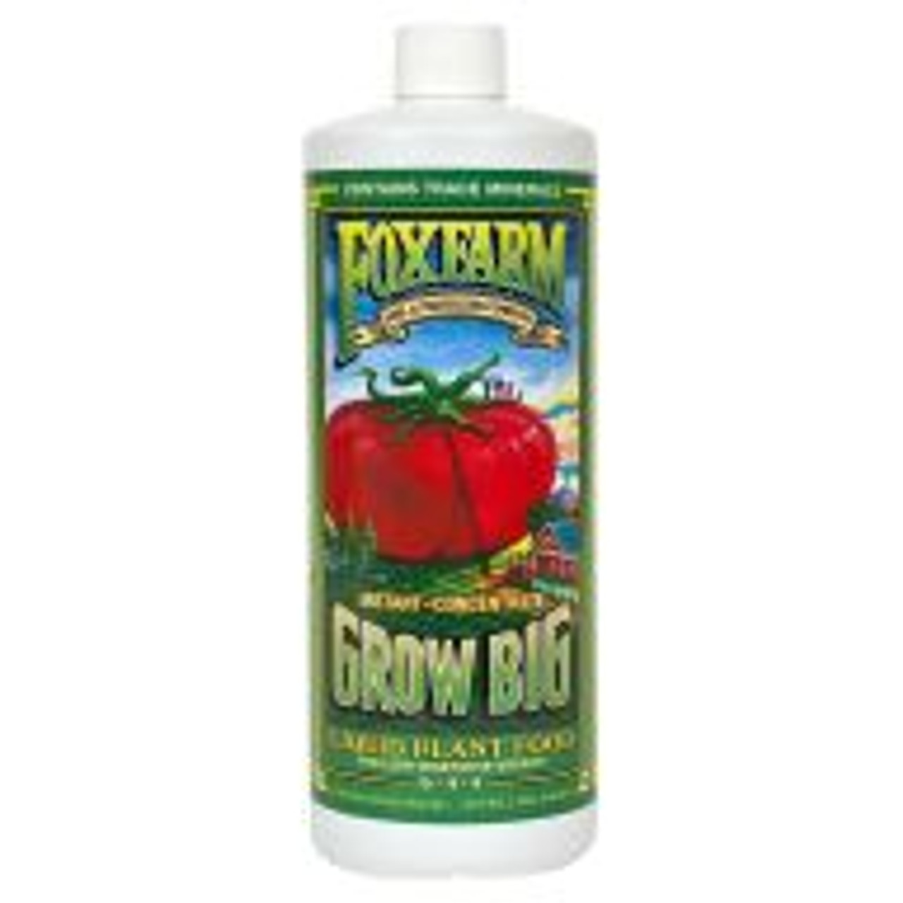 Grow Big® Liquid Plant Food (6-4-4) is a fast-acting, water-soluble fertilizer for lush, vegetative, compact growth. Use Grow Big® early in the season when young plants need an extra boost. Containing earthworm castings and Norwegian kelp, this special brew encourages sturdier, healthier stems and leaves, while also providing enough nutrients and trace minerals to create the kind of healthy branching later in the season for more abundant buds and blooms.