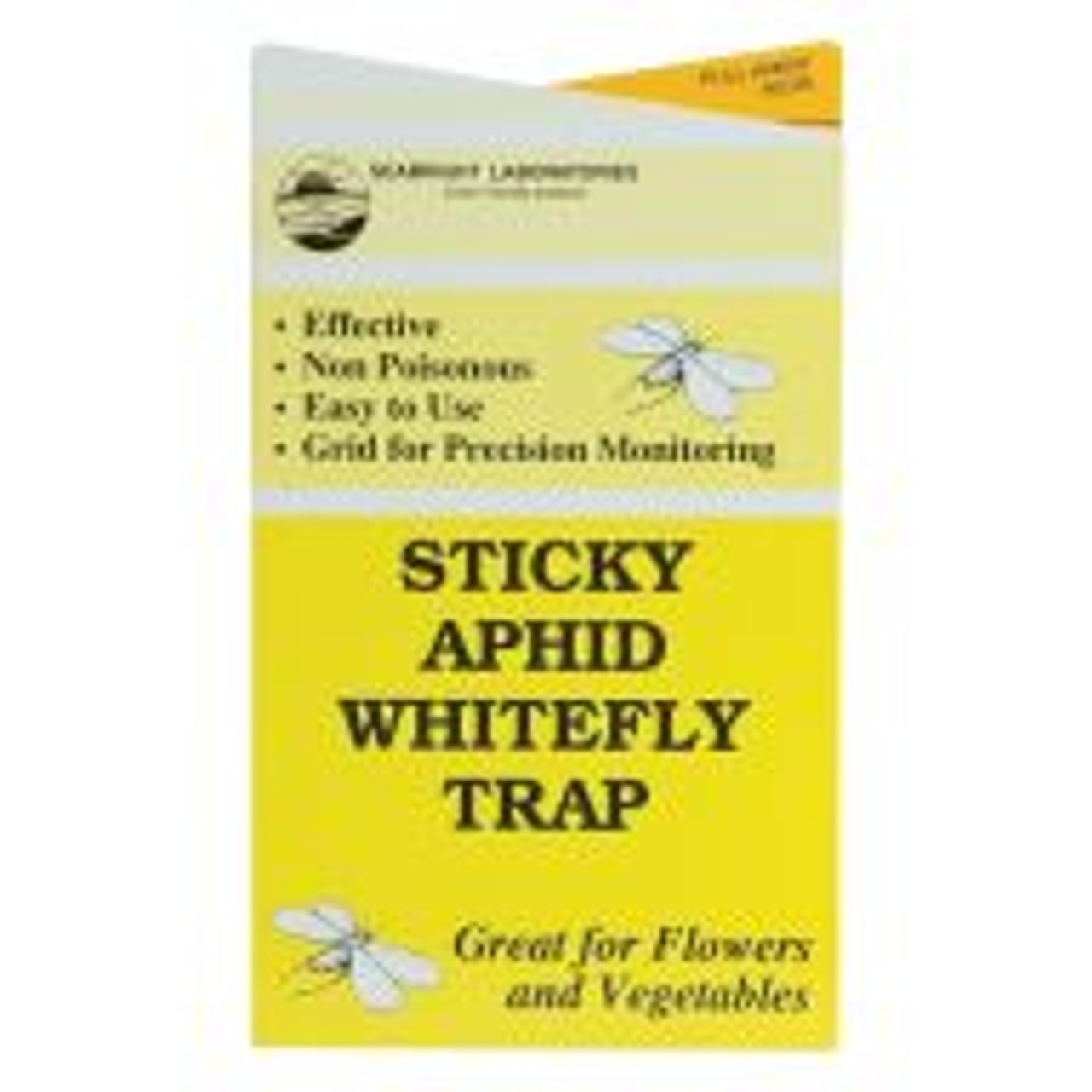 These 4 x 7 Sticky Aphid/Whitefly Traps unfold to expose adhesive on both sides to cover approximately 30 square inches per trap. Yellow coloration of weatherproof cards attracts aphids, whiteflies, leafhoppers, froghoppers, moths, and more. Pack of 30 traps.