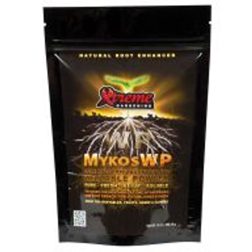 Xtreme Gardening Mykos WP (wettable powder) is a versatile, highly effective milled version of Mykos that rapidly inoculates plants. Mykos WP can be applied as a supplemental source of mycorrhizae to plants that have been inoculated with Mykos but have since been treated with multiple applications of conventional chemical fertilizers.