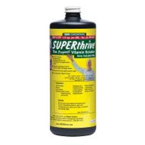 SUPERthrive® is a highly concentrated nontoxic vitamin solution invigorating all variety of greenery for home-gardeners and professionals alike.  It is equally suited for hydro-seeding, hydroponics and foliar spraying. Kelp, newly added in 2013, integrates contemporary research with the existing nutrition provided by SUPERthrive since 1940. SUPERthrive® is a highly concentrated nontoxic vitamin solution invigorating all variety of greenery for home-gardeners and professionals alike.  It is equally suited for hydro-seeding, hydroponics and foliar spraying. Kelp, newly added in 2013, integrates contemporary research with the existing nutrition provided by SUPERthrive since 1940.