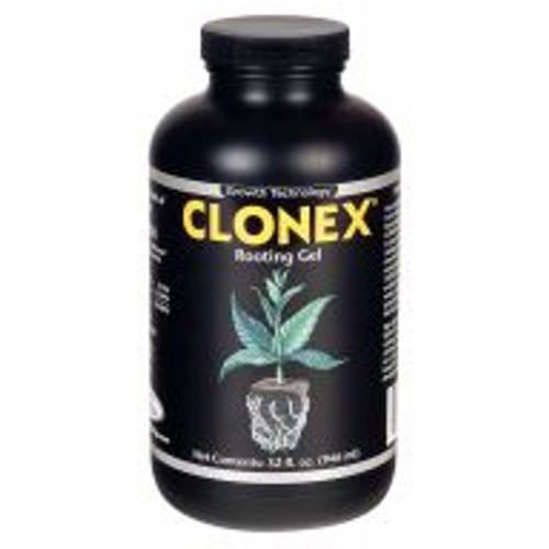 Clonex® Rooting Gel is a high-performance, water-based, rooting compound developed by Growth Technology Ltd.  It is a tenacious gel which will remain in contact around the stem, sealing the cut tissue and supplying the hormones needed to promote root cell development and vitamins to protect the delicate new root tissue.  Clonex® is EPA-registered and approved for use on all plants, including food crops.