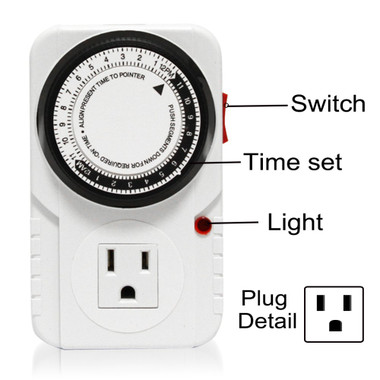 Rooster Timer Green Rooster 24 Hour Grounded Timer - The Grow Shop