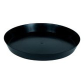 These high-quality Premium Saucers are made of thick, durable, black plastic, and they're available in sizes from six up to sixteen inches.