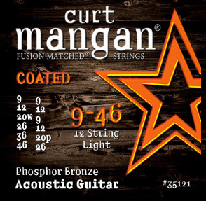 09-46 12-String PhosPhor Light COATED Acoustic Guitar Strings