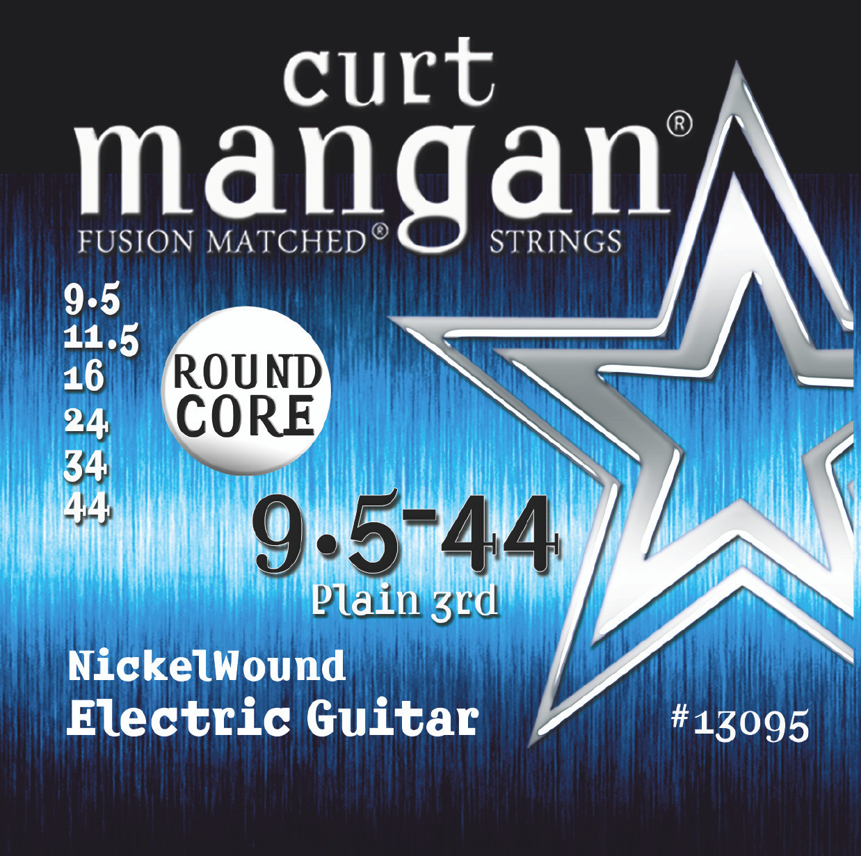 9.5-44 Round Core Nickel Plated Steel Six Pack