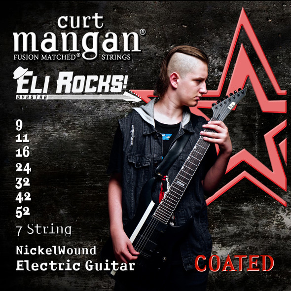 Eli Dykstra 9-52 Custom COATED Signature 7 String Nickel Wound Set