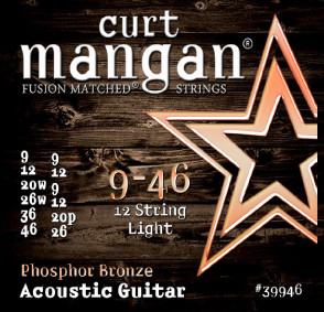 9-46 12-String Light PhosPhor Bronze Acoustic Guitar String Set