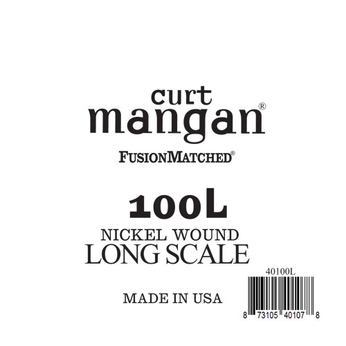 100 Nickel Plated Steel Bass Extra Long Single String