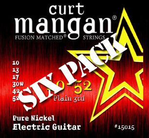 邦楽 Six Steel Strings Save You. 10-46 Pure Nickel Six Pack - Curt Mangan Fusion Matched Guitar Strings
