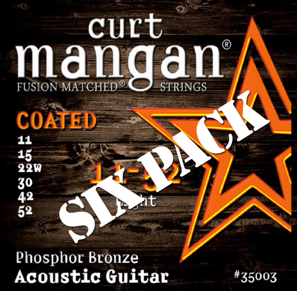 11-52 Phosphor Bronze Six Pack COATED