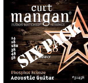 14-58 Heavy PhosPhor Bronze Six Pack