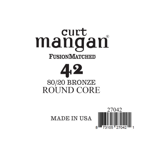 42 80/20 Bronze ROUND CORE Single String